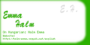 emma halm business card
